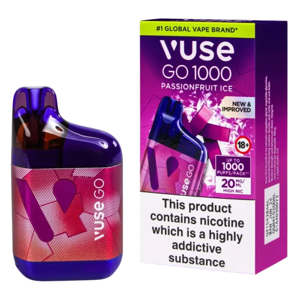 Blackcurrant Ice Vuse Go 1000 Box Disposable Vape - Image 3