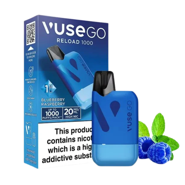 Vuse Go Reload 1000 – Blueberry Raspberry (20mg)